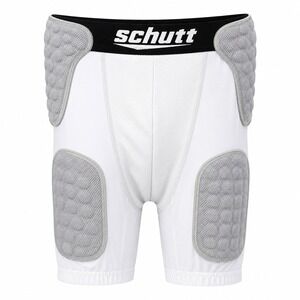 Schutt Youth Small Padded Football Girdle Compression Shorts White Gray Y-Small